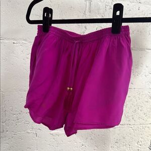 NEW Pink Purple  Women's Shorts - Drawstring Tassel - LUNA, Back Pocket - Small